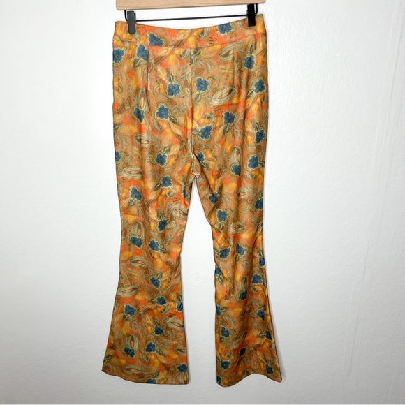 NWT CIDER Antique Painting Retro Flared Trousers Pull On Pants Medium M - Picture 6 of 8